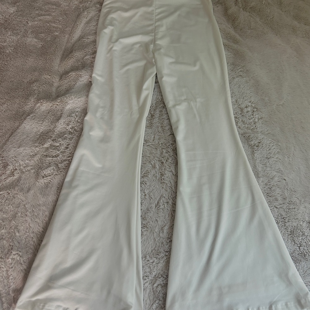 Chic White Flared Pants